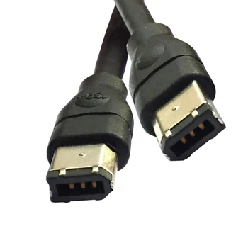 Черен кабел IEEE 1394 Firewire 400 - Firewire 400, 6-пинов / 6-пинов мъжки / мъжки - 10 МЕТРА 3
