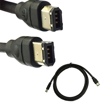 Черен кабел IEEE 1394 Firewire 400 - Firewire 400, 6-пинов / 6-пинов мъжки / мъжки - 10 МЕТРА 4