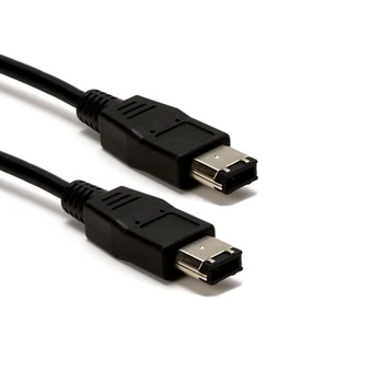 Черен кабел IEEE 1394 Firewire 400 - Firewire 400, 6-пинов / 6-пинов мъжки / мъжки - 10 МЕТРА 5