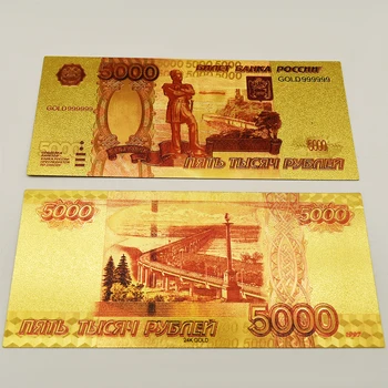 Прекрасни Банкноти От Руската Златно Фолио 2000 Рубли, Калъф За Фалшиви Пари, Набор От Подбрани Бизнес Подаръци 4