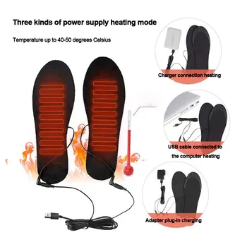 USB Стелки с подгряване Електрически Топло За Краката на Топло За Краката на Мат Чорапи За Зимни Спортове На Открито Отопление Стелки Зимни Топли 1