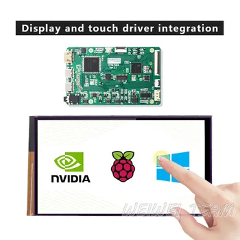 7 Инча Raspberry Pi 4 Модел B 3Б + LCD Сензорен Дисплей резолюция 1920x1080 TFT LCD Дисплей За Nvi Dia в jetson Nano PC TV Box Детска Кутия