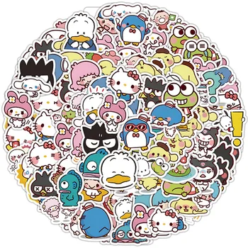 10/30/60/120 бр. Микс Sanrio Карикатура Kuromi Hello Kitty Етикети за Момичета Детски Играчки за PVC, Водоустойчиви Етикети САМ Телефон Лаптоп Дневник 0