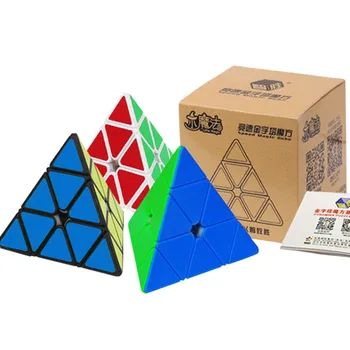 Юйсин Малка Магическа Пирамида, Куб 3x3 Триъгълен Куб 3x3x3 Cubo Magico Пирамида на градската железница s Куб Професионална Пъзел забавление За Децата Подарък