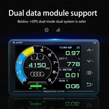 LUFI XS Състезателни LCD Сензор OBD GPS Температурата на Водата, Температурата на Турбинно Масло Стойност G Жироскоп Аларма мултифункционален М 2