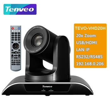 Tenveo VHD20H 20X Оптично увеличение 1080 P 60 кадъра в секунда, USB, PTZ Камера с HDMI IP Камера за видео-конферентна връзка Работи с OBS Zoom-добрите отбори vMix