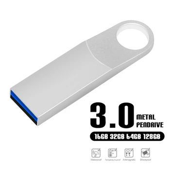 Silver usb 3.0 флаш памет високоскоростен usb флаш-диск 128 GB, 64 GB, 32 GB, 16 GB cle usb ключ, карта за бизнес usb, карта с памет стик