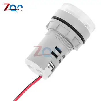 AC220V 0-100A 22 мм Цифров Дисплей Амперметър Амперметър Монитор Индикатор на Ток Светлинен Сигнал Тестер за Измерване на Амперметър 220 В 3