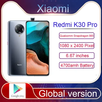 Оригинален смартфон Xiaomi Redmi K30 Pro 5G Snapdragon 865 с восьмиядерным процесор 667 с Пълна извит екран 64 милиона пиксела