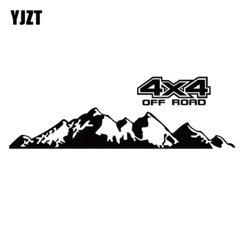 YJZT 4X4 Персонализирани Планински и Речни Модел Украса Vinyl Стикер На Колата Стикер Черен/Сребрист 4C-0467