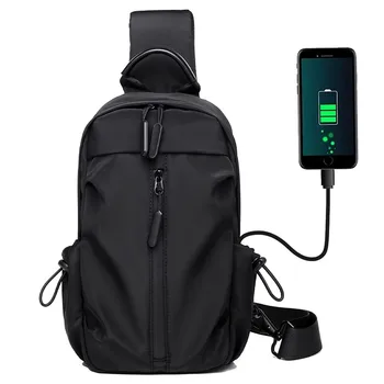8 Инча Унисекс Чанта на Рамото за iPad Mini 6 2021 Чанта за Таблет USB Водоустойчива Чанта-Месинджър Нагрудная Чанта за Лаптоп Чанта-незабавни посланици