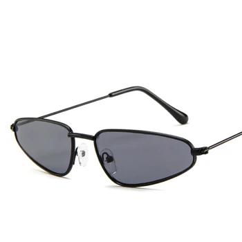 Марката дизайн 2018 steampunk готически око слънчеви очила мъже, жени UV400 пълна метална дограма за ретро Плосък покрив триъгълни малки котешки слънчеви очила