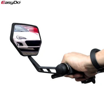 EasyDo Велосипеден Волан Огледало за Обратно виждане Планинско Колоездене Широк Диапазон за Обратно виждане Регулируем Рефлектор HD Куполна Стъкло Здрав