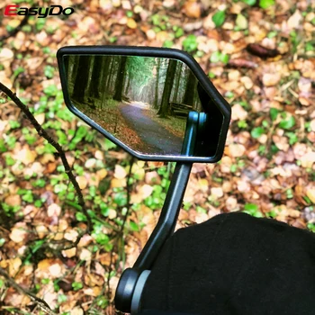 EasyDo Велосипеден Волан Огледало за Обратно виждане Планинско Колоездене Широк Диапазон за Обратно виждане Регулируем Рефлектор HD Куполна Стъкло Здрав 5