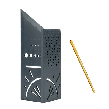 Дървообработваща Линия 3D Митра Ъглов Измервателен Уред Квадратен Размер на Измервателен Инструмент Pen Touch Touch Дърводелец 4