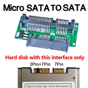 1,8-Инчов Micro SATA HDD SSD 3,3 до 2,5 инча 22PIN SATA Адаптер за твърд диск Конвертор