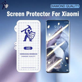 2 бр. Гидрогелевая филм За Xiaomi 12 11 10 Ultra HD Защитно фолио За екрана Mi Note 10 Lite Mix 4 CC9 Pro Civi Redmi K40 Black Shark 4