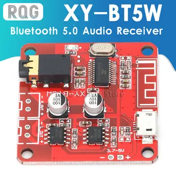 XY-BT5W DC 3,7 ~ 5 В Bluetooth 5,0 Аудиоприемник 5 W + 5 W Стерео Такса Усилвател на мощност 0