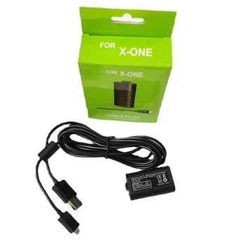 За XBOX ONE Акумулаторна батерия + Зарядно устройство + 2,75 м USB Кабел за Зарядно устройство за Xbox One S X Безжичен Гейм Контролер Геймпад 3