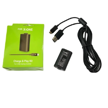 За XBOX ONE Акумулаторна батерия + Зарядно устройство + 2,75 м USB Кабел за Зарядно устройство за Xbox One S X Безжичен Гейм Контролер Геймпад 5