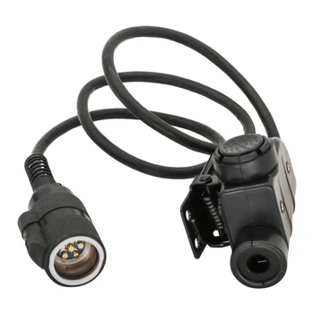 TAC-SKY 6-пинов адаптер SILYNX ПР с черна глава, който е Съвместим със слушалки COMTAC SORDIN за сляпо радиостанции AN / PRC 148 152 0