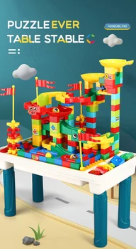 Мултифункционална маса подови играчка строителен маса набор от мрамор модул за обучение маса САМ детски играчки