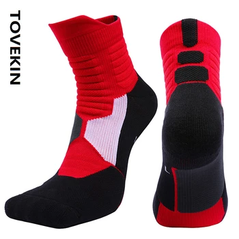 Висококачествени Нови Елитни Мъжки Баскетболни Чорапи За Спорт На Открито, Мъжки Вело Чорапи, Компресия Чорапи, Памучно Кърпа, Долни Мъжки Чорапи 0