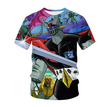 Тениска с Японското Аниме Mazinger Z Робот За Мъже И Жени, Модни Тениска Оверсайз За Момчета И Момичета, Блузи, Тениски, Дрехи, Детска Тениска
