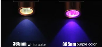 UV Led Фенерче 365nm Бял/395nm Лилаво Фенер на Uv Ултравиолетова Blacklight за Проверка на Парите AA Батерия UV-Лампа 5