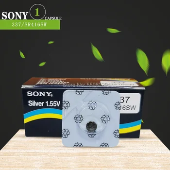 1 бр./лот, Оригинални сребро-оксидни батерии на Sony SR416SW 337, Бутон монетная клетка за слушалки 623 D337 V337 SP337, батерия