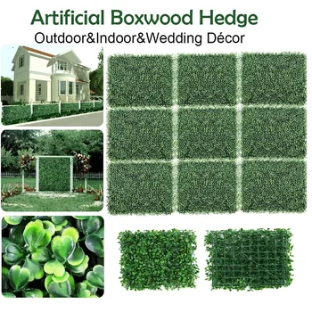 40x60 см самшитовой Плет Изкуствен Растителен Мат/Монтиране на Украса е Подходящ За вътрешно и Външно Градински Стенен Килим