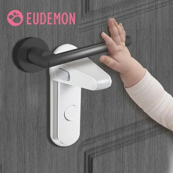 Заключване на крилото Лост EUDEMON, Заключване на дръжката на Вратата, за защита от деца, Заключване на дръжката на Вратата, за защита от деца Лесен за инсталиране и използване на Лепило 3M VHB