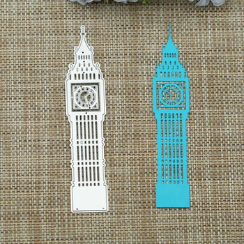 Великобритания Забележителност на Лондон Биг Бен Часовниковата Кула Рязане на Метал Умира Scrapbooking САМ Фотоалбум Графика Украса на Хартия Нож Шаблони