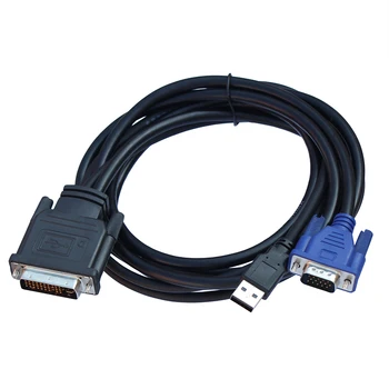 M1-DA (30 + 5) Пинов DVI за 15Pin VGA USB Адаптер Кабел за Лаптоп, LCD Монитор, Проектор