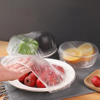 Еднократна Храни Пластмасова Опаковъчна Чанта Еластична Плодови Купа Чаша Прясно за съхранение Кухня 