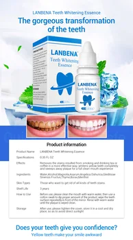 LANBENA 10 мл Копър За Избелване на Зъбите С Тампони Осветляющая Избелваща Серум С Ефект за Премахване на Зъбната Плака и Петна Почистващо Средство За устната Кухина 0