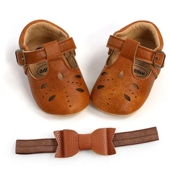 0-18 м Ретро Обувки За Новородените Момичета От Изкуствена Кожа, Първите Проходилки, Кухи, За Малки Момчета, устойчива на плъзгане Обувки