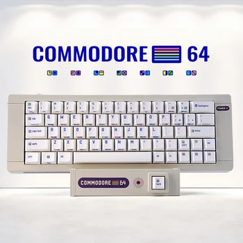 Commodore 64 C64 Потребителски Тематични Шапки за комбинации PBT Боядисват Sub Key Caps Механична клавиатура Ретро MX Keycap С ISO Enter 7U Интервал 0