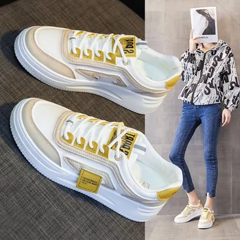 Дамски Малка Бяла обувки 2022, Есен Нова Студентски Ежедневни обувки за Бягане в Корейски стил, Градинска Тенденция Модерни Спортни обувки 2