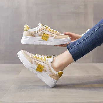 Дамски Малка Бяла обувки 2022, Есен Нова Студентски Ежедневни обувки за Бягане в Корейски стил, Градинска Тенденция Модерни Спортни обувки 4