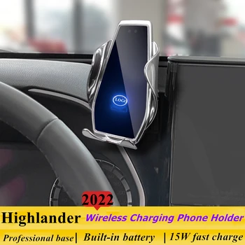 Предназначен за Toyota Highlander 2022 Кола Номер 15 W Qi Безжично Зарядно за iPhone Xiaomi Huawei Samsung Универсален 0