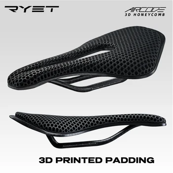 RYET Въглеродни Влакна 3D Печат Кормило на Седлото Ultralight Кухи Удобен Дишаща МТБ Планински Път Кормило Седалката на резервни Части За Велосипеди 0