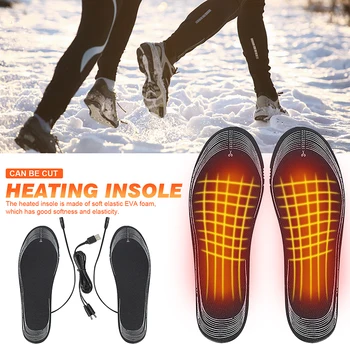 USB Стелки За Обувки С Подгряване, Електрически Топло За Краката, Топло На Краката, Зимата е Топла Възглавница, Зимни Спортове На Открито, Нагревательная Стелка 0