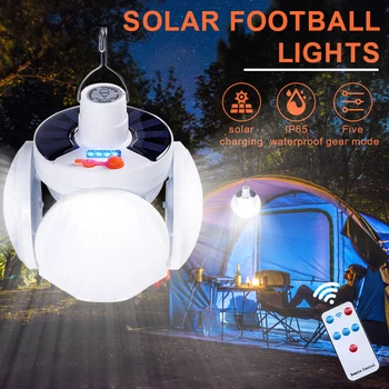 Слънчеви Външни Светлини Сгъваеми LED Футболни Крушки Преносими Аварийни Соларни Лампи USB Зареждане за Търсене, Лампа За Къмпинг, Туризъм у Дома 0