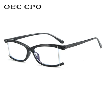 Модерни Унисекс Прозрачни Рамки За Очила За Жени Оптични Рамки За Очила Индивидуалност Половината Рамки Прозрачни Лещи Очила Óculos 0
