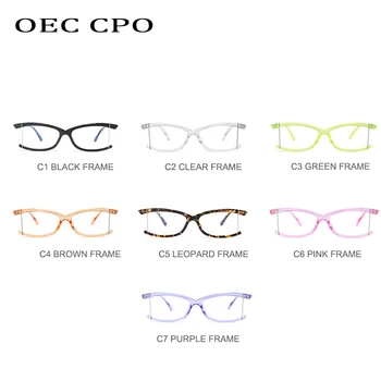 Модерни Унисекс Прозрачни Рамки За Очила За Жени Оптични Рамки За Очила Индивидуалност Половината Рамки Прозрачни Лещи Очила Óculos 5