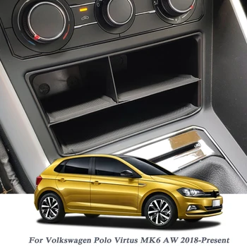 Автомобилен Стайлинг За Volkswagen Polo Virtus MK6 AW 2018 г.-Момента, Автомобили, Централна Конзола, Кутия За Съхранение, Капакът на Вътрешната Част на Автомобила, Предната и Задната Врата, Скоростна