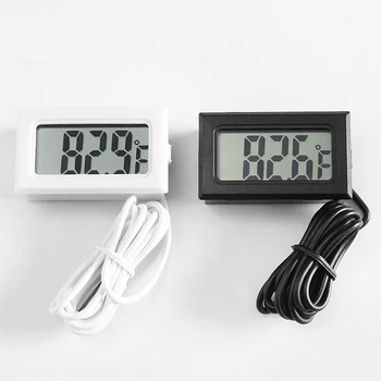 Цифров LCD Термометър По Целзий Температура на Цифров LCD Хладилник Термометър Бял, 1 М Кабел от Сондата