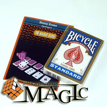 10 Точни разрези Хенри Еванс (истинска велосипедна карта) / магически трик с ментализмом близък план / на едро 0