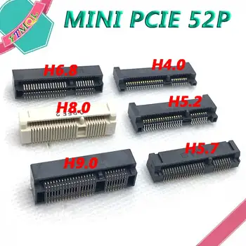1-10 бр. Конектор MINI PCIE Msata Конектор PCI-E Конектор 52 P Държач за карти H4.0 MM H5.2 H5.6 H6.8 H9.0 За лаптоп Mini PCIE SMT SSD